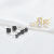 Sterling Silver Needle One-Card Multi-Pair Ear Studs Real Gold Plating New Simple and Versatile Light Luxury Micro-Inlaid Three-Pair Ear Studs