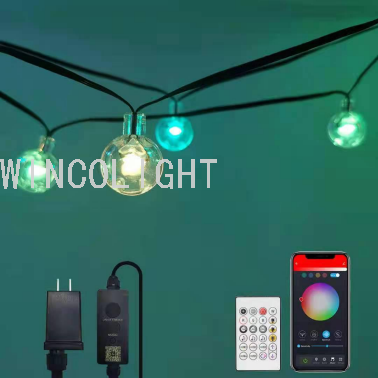 Transparent G25 Lighting Chain 5 M 25 Lights RGB Magic Color Point Control Christmas Lights Colored Lights Decorative Lights