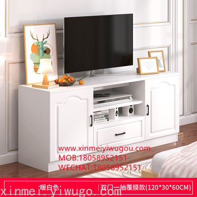 Solid Wood Nordic TV Cabinet Simple Small Apartment White Locker Combination Floor Cabinet Height