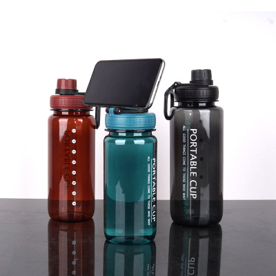 Creative Sports Bottle Sports Advertising Plastic Cup Convenient Ins Water Cup 600ml Student Sports Fitness Plastic Cup