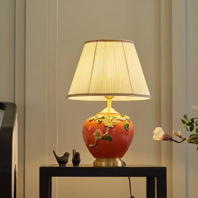 American Style Desk Lamp Ceramic Romantic Simple Modern Warm Wedding Room Home European Nordic Ins Bedroom Bedside Lamp