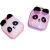 Factory Portable Pu Square Cosmetic Bag Embroidered Panda Storage Bag Portable Household Cosmetic Storage Bag