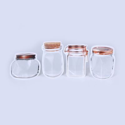 Mason Bag Bottle Doypack Freshness Protection Package Refrigerator Grocery Bag Self-Sealing Zipper PVC OPP Plastic Bag Nuts