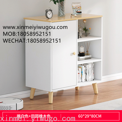 Solid Wood Nordic TV Cabinet Simple Small Apartment White Locker Combination Floor Cabinet Height