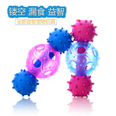 Pet Toys Hollow Food Leakage Small Barbell Puzzle Interesting Fun Brand New Product Factory Direct Sales
