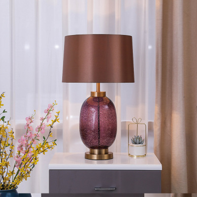 Crystal Lamp European Living Room Simple Modern Creative Wedding Room Remote Control Bedroom Dimmable Table Lamp Room Bedside Lamp