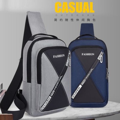 Men's Women's Chest Bag New Fashion Trendy Brand Small Backpack Canvas Large Capacity Casual Shoulder Messenger Bag Cross-Border