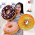 Factory Direct Sales Creative Simulation Donut Pillow Cushion Plush Toy round Cute Siesta Pillow