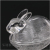 Crystal Rabbit Glass Storage Box Cosmetic Case Jewelry with Lid Note Box Candy Snack Storage Soap Box Ornaments
