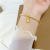 Vietnam Placer Gold Little Fuxiang Pendant Frosted Wristband Bracelet Imitation 18K Gold Ancient Heritage Simple Bracelet Thin Bracelet Female