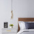 Internet Celebrity Nordic Hanging Line Lamp Creative Modern Personality Simple Restaurant Bar Counter Front Desk Bedroom Bedside Small Droplight Glass