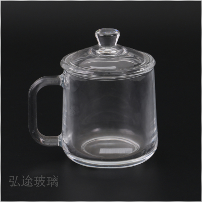 New Product Thick Lead-Free Heat Resistant Glass Large Capacity with Lid Insulation Water Cup Creative Luxury Mug Hot Sale