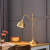 American-Style Copper Study Table Lamp Nordic Post-Modern Simple Living Room Bedroom Bedside Lamp Pure Copper Table Lamp