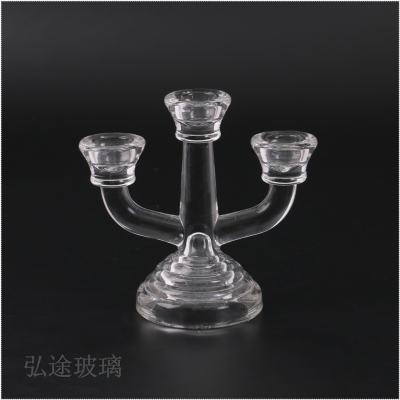 Hot Ornament Decoration Home Ornament Matching Photography Glass Candlestick Vase Wedding Candlelight Dinner Elegant Props