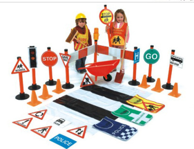 Kindergarten Outdoor Sports Equipment Traffic Game Toys Traffic Signs Roadblock Signs Signboard