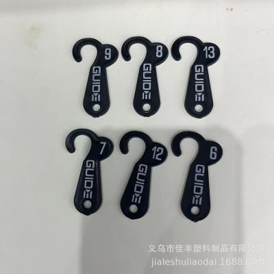 Plastic Socks Hoy Transparent Question Mark Hook Hat Scarf Hook Can Be Labeled Hook Printing Size Label
