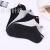 [Factory Direct Deliver] European and American Business Simplicity Style Black White Gray Solid Color Letter Design All-Matching Short Men's Socks