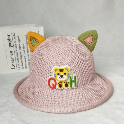 New Summer Children's Hat Boys and Girls Tiger with Ears Sun-Proof Travel Beach All-Matching