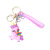 Cute Cartoon Female Couple Unicorn Keychain Bag Doll Pendant Creative Silicone Car Key Chain