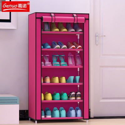 9.8 Pipe Thicken Non-Woven Fabric Dustproof Seven-Layer Shoe Cabinet Creative I Assembled Cabinet Storage Shoe Rack