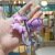 Cute Cartoon Female Couple Unicorn Keychain Bag Doll Pendant Creative Silicone Car Key Chain