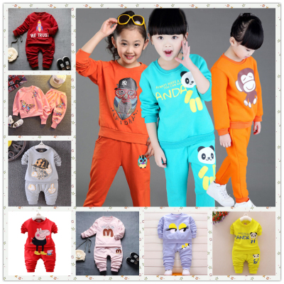 Children's Baby's Kneepad Inventory round Neck Sweater Suit Foreign Trade Wear Stall Low Price Supply Wholesale