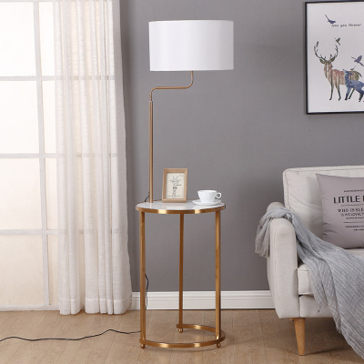 American Minimalist Floor Lamp Modern Minimalist Living Room Bedroom Study Lamp Fashion Creative Marble Desktop Lamps