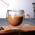 Spot Supply Egg-Shaped Double Layer Glass Cup Coffee Cup Anti-Scald with Handle Cup Double Insulation Cup