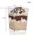 110mlps Disposable Dessert Plastic Transparent Square Bevel Cake Mousse Cup