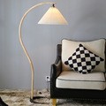 Living Room Led Floor Lamp American Vintage Pleated Nordic Light Luxury Bedroom Bedside Lamp Chinese Creative Floor Lamp
