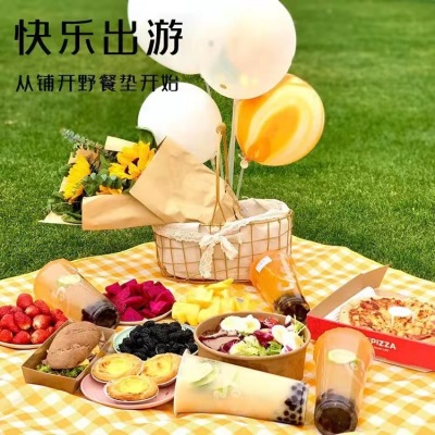 Picnic Blanket Thickened Waterproof Mat Camping Outdoor Supplies Picnic Mat Portable Moisture Proof Pad Field Mat Beach Mat