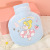 Girly Style Cartoon Pattern Portable Plush Water Injection Hand Warmer PVC Liner Explosion-Proof High Density Hot Water Bag Wholesale