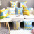Nordic Yellow Gray Couch Pillow Simple Living Room Cushions Ins Tatami Pillow Bay Window Pillow Cover