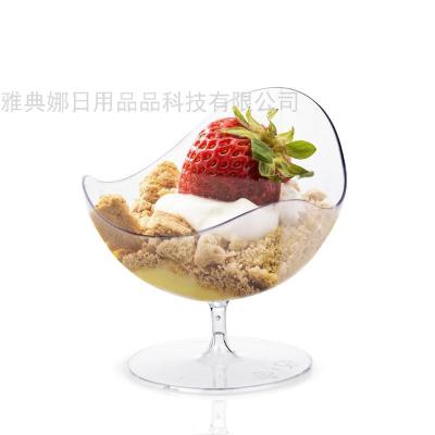 50ml Plastic Goblet Red Wine Beverage PS Hard Plastic Creative Dessert Cup