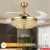 Fan Lamp Ceiling Fan LED Chandelier Simple Modern Invisible Atmosphere Bedroom Light Creative Dining-Room Lamp Ceiling Fan Lamps