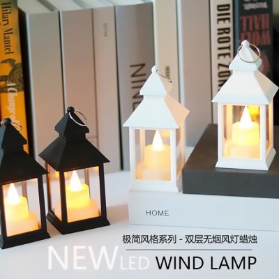 Christmas Small Wind Lamp Wholesale Candlestick Lamp Decoration Layout Props