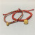 Stall Popular Red Rope Colorful Wire Dorje Knot Alloy Matte Gold Pendant Buddhist Binding Lotus Lotus Moss