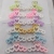 Internet Celebrity Two-Color Gradient Color Rainbow Six-Color Hairpin Hair Clip for Bath Shower Clip Cross Square Peach Heart