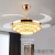 Fan Lamp Ceiling Fan LED Chandelier Simple Modern Invisible Atmosphere Bedroom Light Creative Dining-Room Lamp Ceiling Fan Lamps