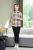 Middle-Aged and Elderly Women's Spring New Large Size Long-Sleeved Shirt Mother's Spring and Autumn Brushed Thin Cotton Plaid Loose Top