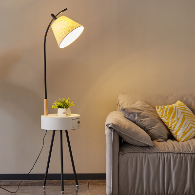 Simple Modern Guest Nordic Floor Lamp Living Room Shelf Drawer Sofa Coffee Table Lamp Creative Bedroom Bedside Table Lamp
