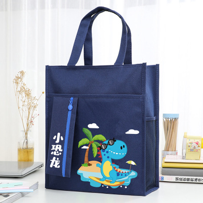Factory Customized Cartoon Handbag for Primary and Secondary School Students Book Bag Oxford Cloth Waterproof Tuition Bag Multifunctional Children's Schoolbag