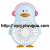 Penguin Fan Handheld USB Charging Mini Noiseless Small Electric Fan Cartoon Colorful Night Lamp Halter Fan