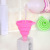 Household Foldable Retractable Funnel Kitchen Sub-Packaging Oil Leakage Candy Color High Temperature Resistant Long Neck Funnel