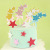 Cross-Border Amazon Double-Layer Shining Five-Pointed Star Cake Decorative Insertion Creative Party Dessert Bar XINGX Plug-in