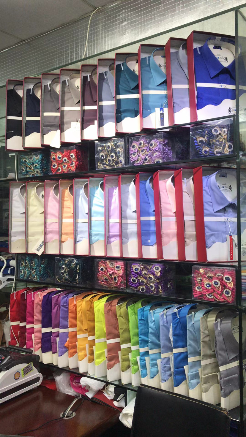 衬衫批发有现货的，16件一盒，96件一大箱，图片上都是同款的，尺
