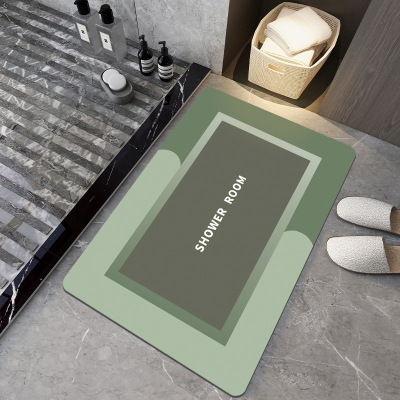Cross-Border Diatom Mud Absorbent Pad Bathroom Mats Toilet Toilet Foot Bath Non-Slip Household Carpet Bathroom Mat