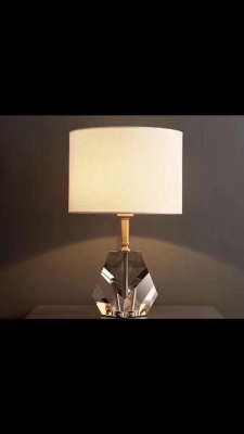 Crystal Leather Table Lamp