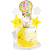 Xingyue Princess Cake Decoration Cute Shy Five-Pointed Star Crown Veil Moon Plug Baking Dress up