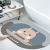 Bathroom Mats Oval Diatom Ooze Cushion Toilet Absorbent Mat Toilet Door Non-Slip Foot Mats Quick-Drying Toilet